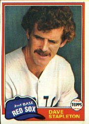 1981 Topps Baseball Cards      081      Dave Stapleton RC